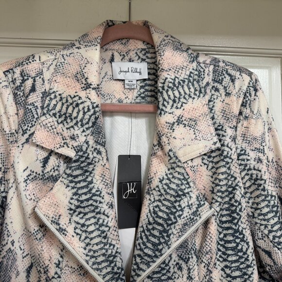 New with Tags Joseph Ribkoff Jacket Grey, Pink & White sz M - Picture 9 of 9
